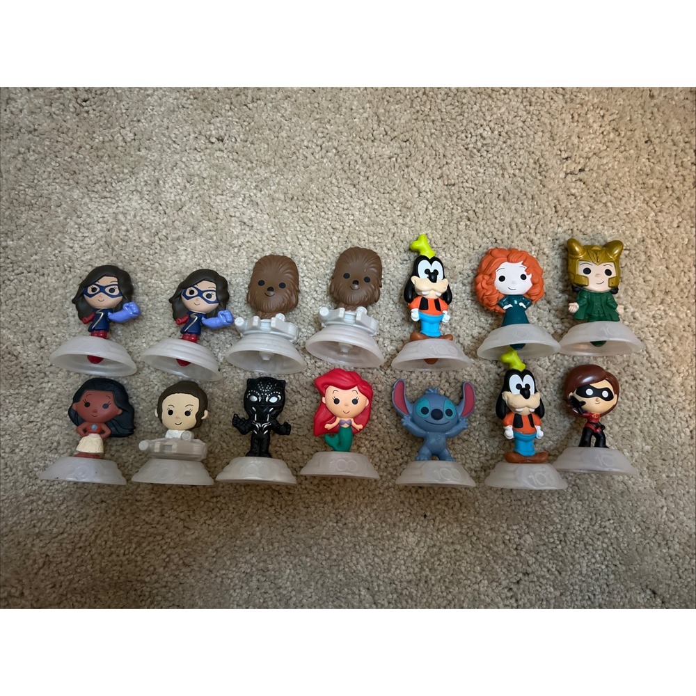 Disney 100 Years of Wonder McDonalds Happy Meal Toy Lot 14 Figures - Picture 1 of 3